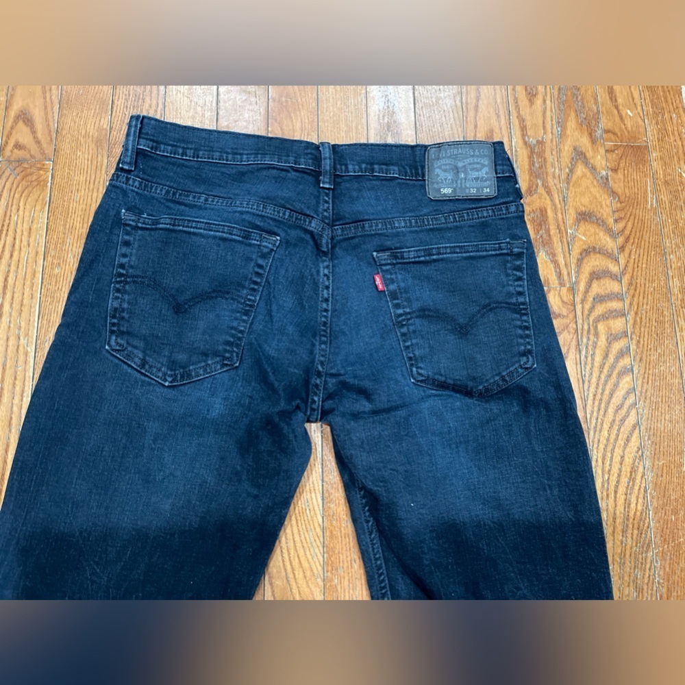 Levi's Men's Deep Indigo Straight Jeans - Picture 4 of 15